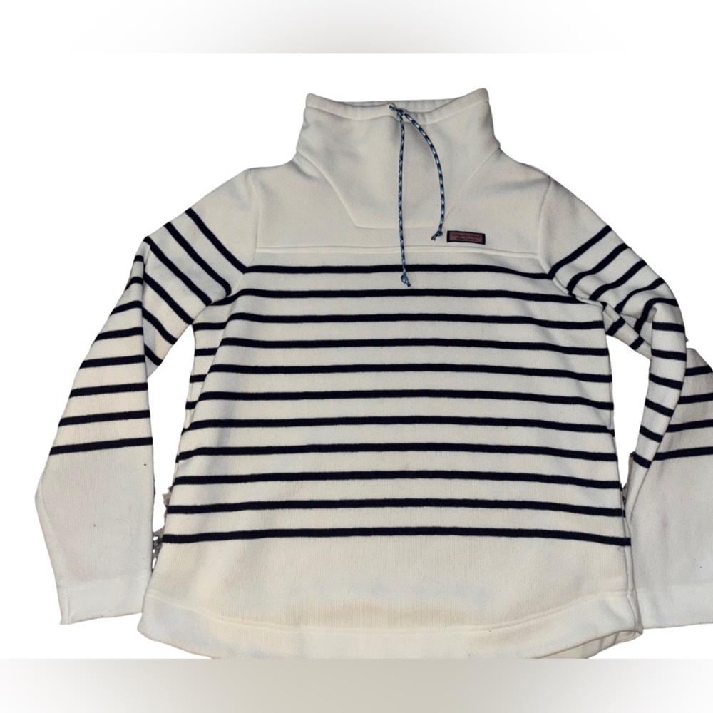 Vineyard Vines Funnel Neck Stripe Sweater L - Picture 5 of 8